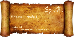 Sztrul Noémi névjegykártya